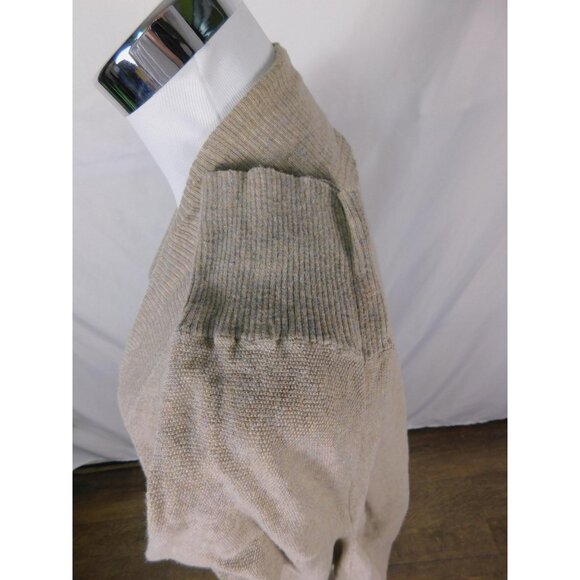 Leo & Nicole Cardigan Sweater Womens XL Beige Open Front Long Lightweight Knit - Picture 5 of 10